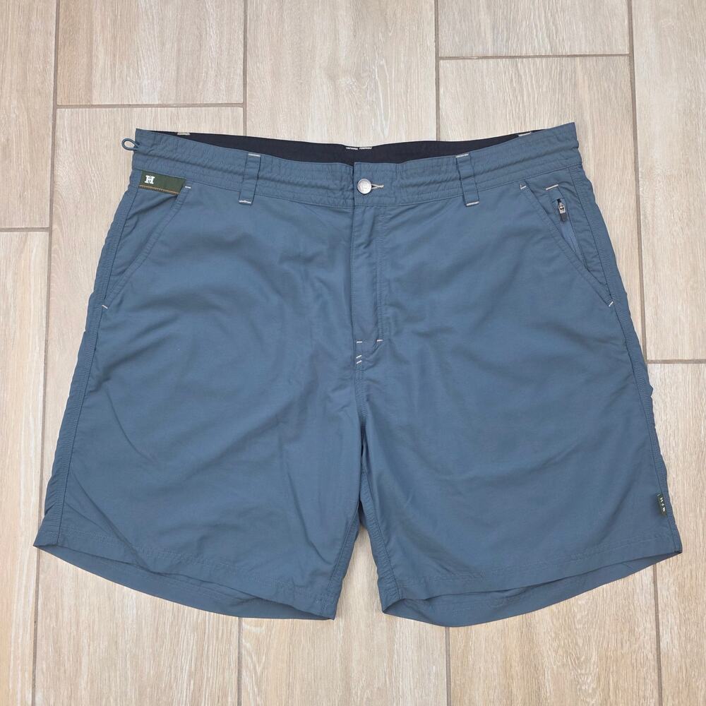 Howler Brothers Horizon Hybrid Shorts Mens 40 Blue Nylon Hiking Fishing 7 In
